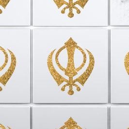 Sikh Khanda Glittery Symbol Fliese
