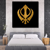 Sikh Khanda Glittery Symbol Leinwanddruck
