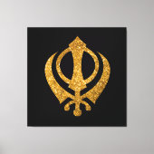 Sikh Khanda Glittery Symbol Leinwanddruck (Vorderseite)