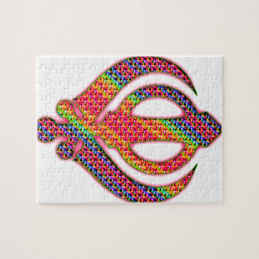 Sikh Khanda hippie Puzzle (Horizontal)