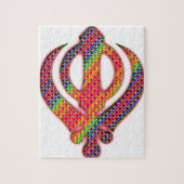 Sikh Khanda hippie Puzzle (Vertikal)