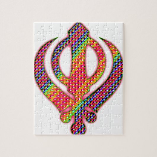 Sikh Khanda hippie Puzzle (Vertikal)