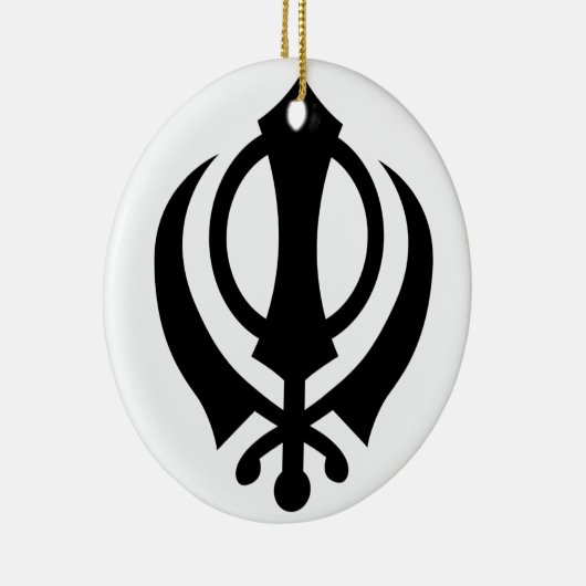 Sikh Khanda Keramik Ornament (Rechts)