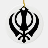 Sikh Khanda Keramik Ornament (Vorne)