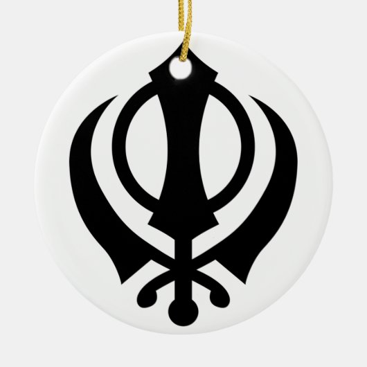 Sikh Khanda Keramik Ornament (Vorne)