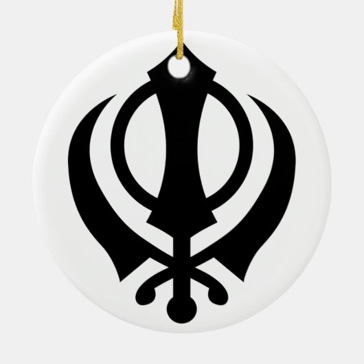 Sikh Khanda Keramik Ornament (Hinten)
