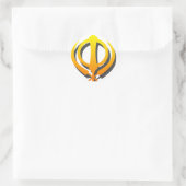 Sikh Khanda Khalsa Sikhism Punjabi Runder Aufkleber (Tasche)