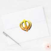 Sikh Khanda Khalsa Sikhism Punjabi Runder Aufkleber (Umschlag)