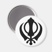 Sikh Khanda Magnet (Vorderseite/Rückseite)