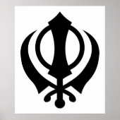 Sikh Khanda Poster (Vorne)