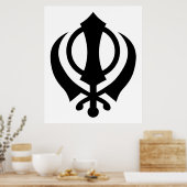 Sikh Khanda Poster (Küche)