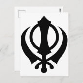 Sikh Khanda Postkarte (Vorne/Hinten)