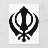 Sikh Khanda Postkarte (Vorderseite)