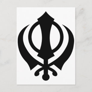 Sikh Khanda Postkarte
