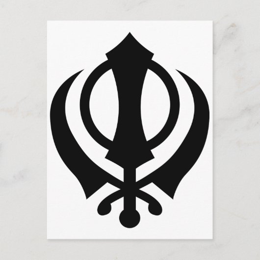 Sikh Khanda Postkarte (Vorderseite)