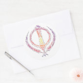 Sikh khanda Symbol einzigartiges Design Runder Aufkleber (Umschlag)