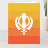Sikh Khanda Symbol Grußkarte Karte (Vorderseite)