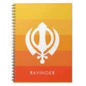 Sikh Khanda Symbol Personalisiert-Notebook Notizblock (Vorderseite)