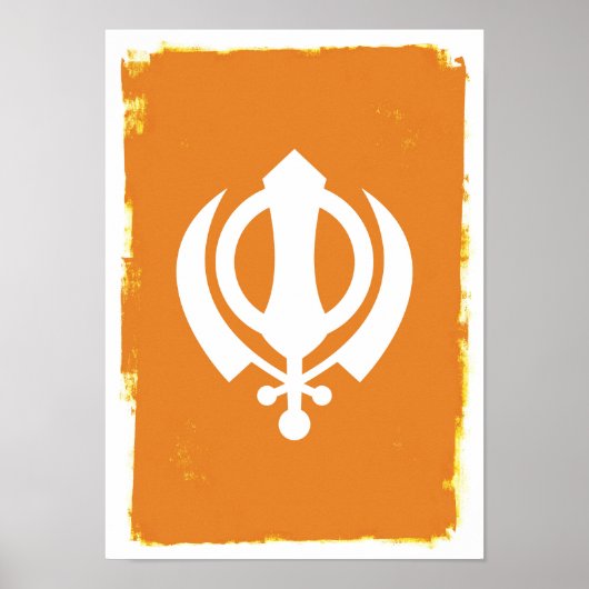 Sikh Khanda Symbol Poster (Vorne)