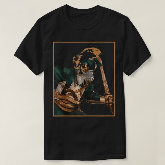 Sikh Martyr Baba Deep Singh Shahid Khanda Lion Tan T-Shirt (Design vorne)