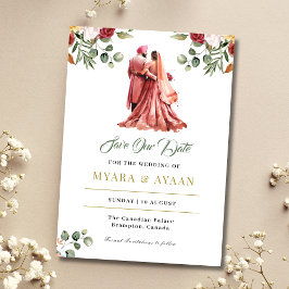 Sikh Save the Date Template Punjabi Save the Date Einladung