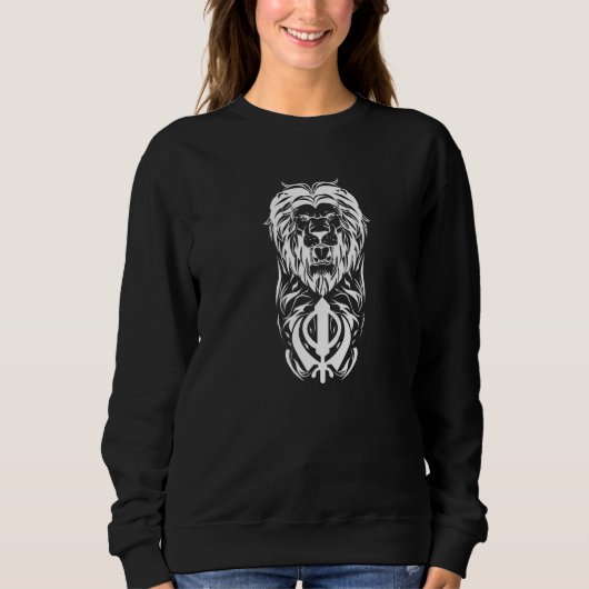 Sikh Singh Lion Khanda Sweatshirt (Vorderseite)