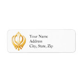 Sikh Symbol Address Label (Vorne)