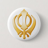 Sikh Symbol Button (Vorderseite)