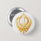 Sikh Symbol Button (Vorne & Hinten)