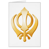 Sikh Symbol Greeting Card (Vorne)