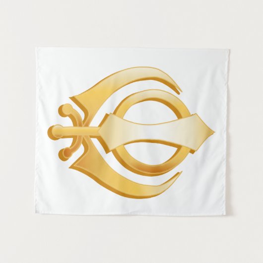 Sikh Symbol Tapestry Wandteppich (Vorderseite (Horizontal))
