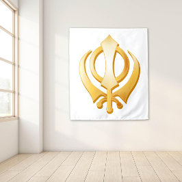 Sikh Symbol Tapestry Wandteppich