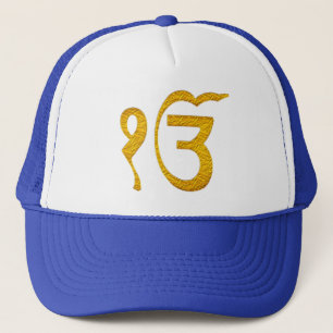 Sikh Temple Religious Gurdwara Ek-Onkar Hat Design Truckerkappe