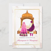 Sikh wedding invitation card Sikh wedding invite Einladung (Vorderseite)
