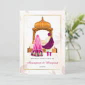 Sikh wedding invitation card Sikh wedding invite Einladung (Stehend Vorderseite)