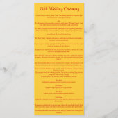 Sikh Wedding Programm (Vorderseite)