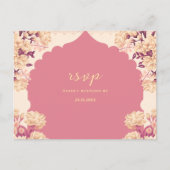 Sikh Wedding RSVP | Anand Karaj Reply post Card Postkarte (Vorderseite)