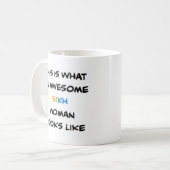 sikh woman, awesome coffee mug kaffeetasse (Vorderseite Links)