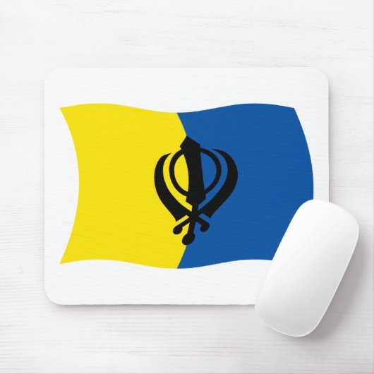 Sikhism Flag Mousepad (Mit Mouse)