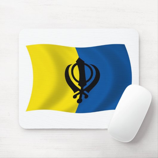 Sikhism Flag Mousepad (Mit Mouse)