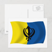 Sikhism Flag Postcard Postkarte (Vorne/Hinten)
