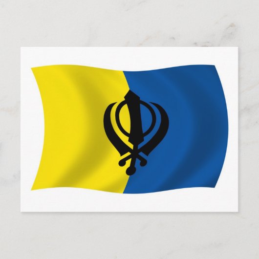Sikhism Flag Postcard Postkarte (Vorderseite)