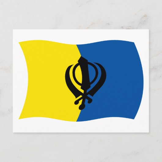 Sikhism Flag Postcard Postkarte (Vorderseite)