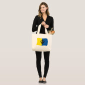 Sikhism Flag Tote Bag Jumbo Stoffbeutel (Vorderseite (Model))