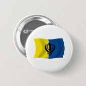 Sikhismus-Flagge-Button Button (Vorne & Hinten)
