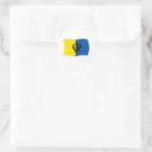 Sikhismus-Flaggen-Aufkleber Runder Aufkleber (Tasche)