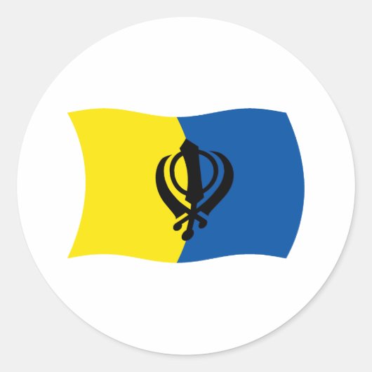 Sikhismus-Flaggen-Aufkleber Runder Aufkleber (Vorderseite)