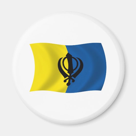 Sikhismus-Flaggenmagnet Magnet (Vorne)