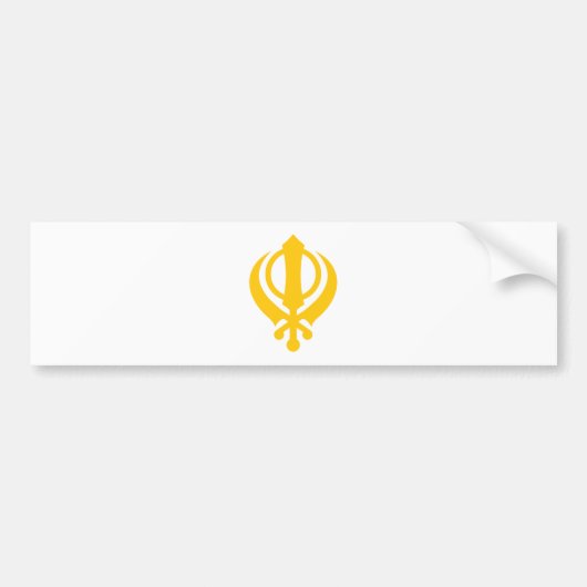 SikhKhanda Gold Autoaufkleber (Vorne)