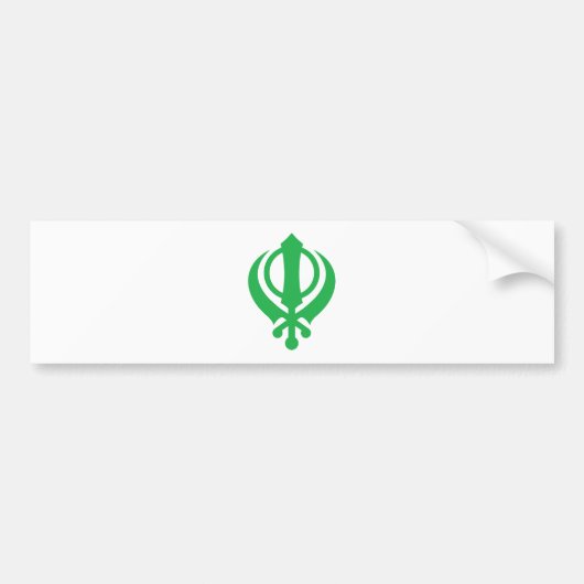 SikhKhanda Grün Autoaufkleber (Vorne)